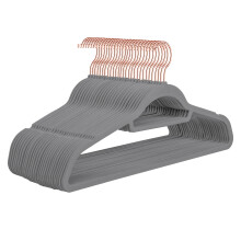 Grucce in velluto ultra sottili per armadio, gancio resistente, design salvaspazio con barra per cravatta integrata, superficie in velluto