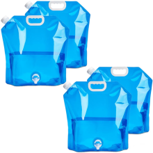 Tragbarer, faltbarer Wasserkanister, wiederverwendbar und nachfüllbar, 10-Liter-Wasserbeutel für Camping, Wandern, Reisen und Outdoor-Abenteuer,