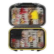 Mouches streamer polyvalentes, mouches réalistes pour la pêche ciblée, livrées dans une boîte à mouches double face étanche (72 pièces)