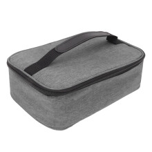 Lancheira térmica portátil para uso diário, estilo Bento, com alça macia e zíper duplo. Compacta e fácil de transportar.