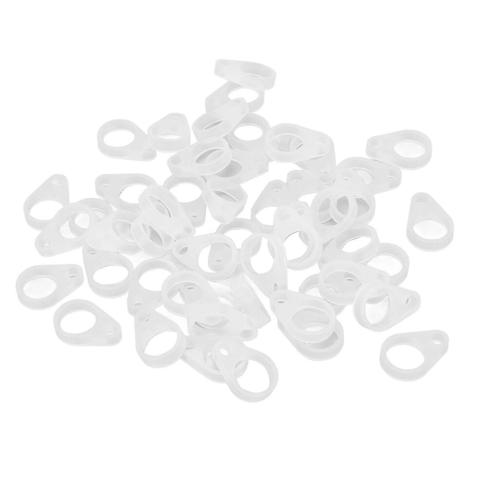 50Pcs Hearing Aid Silicone Loop Flexible Replacement Hearing Aid Clip Adaptor for Hearing Aid Lanyard Small