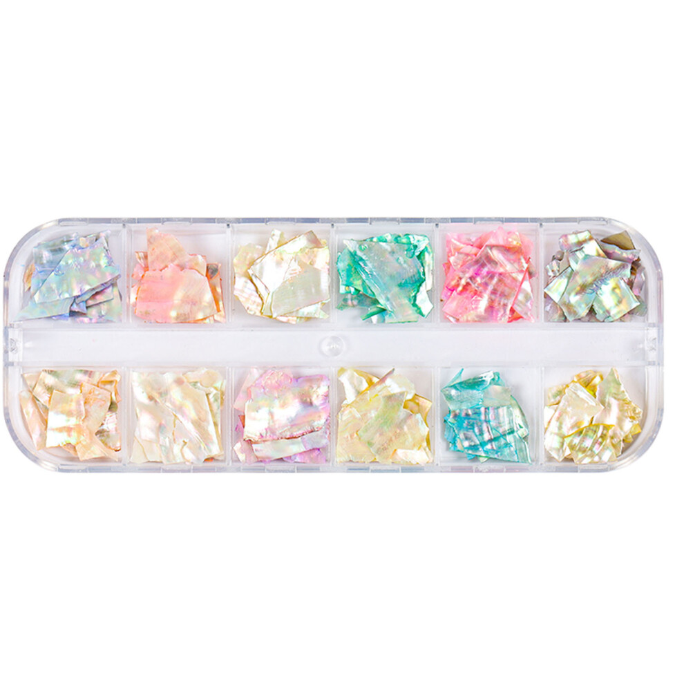 3D Irregular Nail Art Abalone Seashell Slices Colorful-CT30
