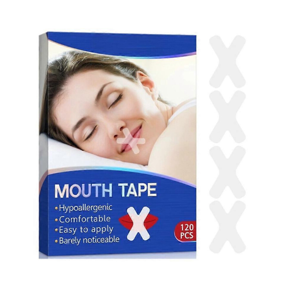 120pcs Sleep Strip Mouth Tape for Snoring for Better Nose Breathing Improved Nighttime Sleeping Less