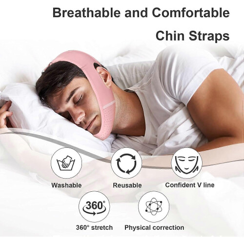 Jaw Strap for CPAP Users - Adjustable Snoring Relief Device, Comfortable Jaw Support for Sleep, Universal Fit 2