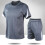 Kurzarm-Trainingsanzüge für Herren, lässig, 5