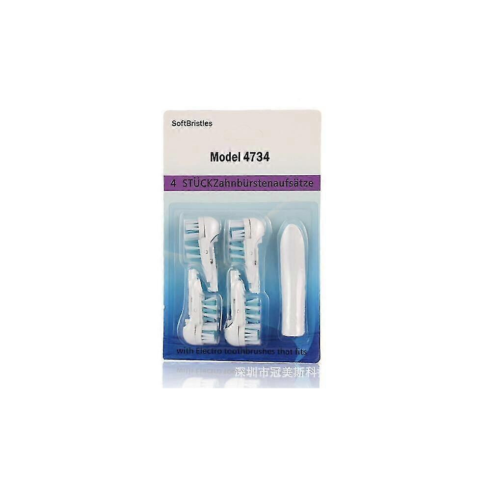 4Pcs Replacement Tooth Brush Heads Dual Clean for Braun Oral B Cross Action Power
