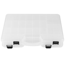 Boîte de rangement transparente à double compartiment avec compartiments réglables pour accessoires de pêche, idéale pour le drop shot avec