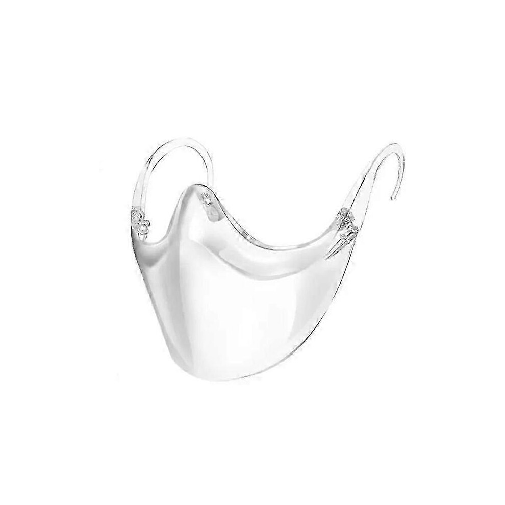 Folding Reusable Transparent Face Mask With Nose Pads - Large Protective Clear Mouth Nose Shield 6935161363364
