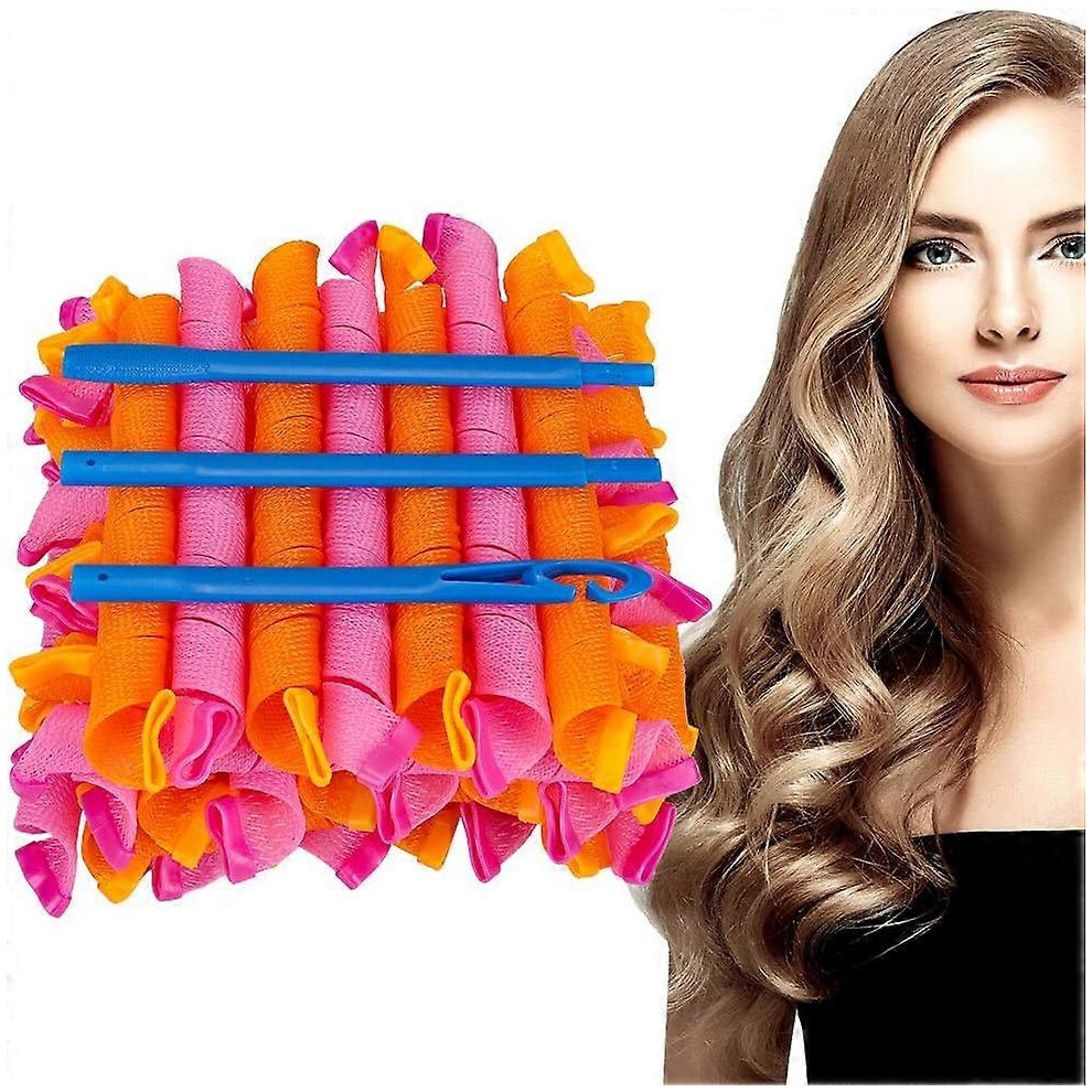 HALOVIE Lockenwickler Curler 40 Stck,Haar Locken Curler Ohne Hitze Machen,Haar-Styling-Tools fr Langes Mittellanges Haar,55cm fr Damen