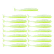 Cebo de pesca innovador, cebo de plástico blando para lubina de agua dulce, material de silicona de alta calidad con textura transparente no