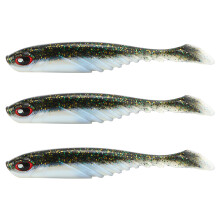 Señuelos de pesca suaves con forma de cuerpo realista, señuelos perfumados atractivos, 3 piezas con forma de pez realista que atraen a peces