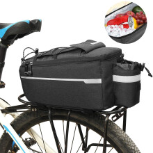 Waterproof Bike Cargo Bag, Multifunctional Insulated Trunk Cooler with Large Capacity, Easy Installation on Rear Seat, Reflective elements for Safe Ni