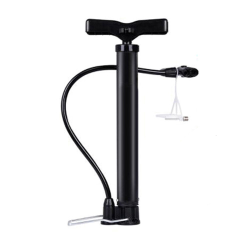 Pompa per bicicletta compatta, portatile, con comoda impugnatura, ideale per valvole Presta e Schrader. 1