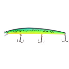 Señuelo de superficie tipo stickbait para pesca en agua dulce y salada, diseño biónico con pintura realista, anzuelo afilado y con púas