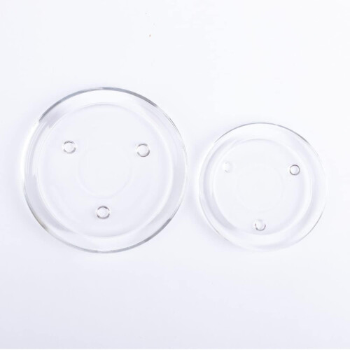 VINCENTIA Round Glass Coaster Diameter 14 cm Clear 1