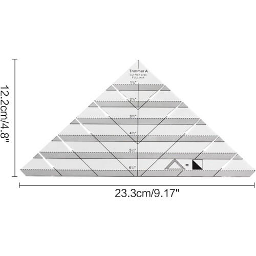 Acrylic Specially Shaped Triangle Sewing Ruler, Quilting Template, Fabric Cutting Tool 1