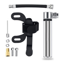 Gonfleur de vélo en alliage d'aluminium, mini pompe à air portable, filetage sécurisé pour une étanchéité parfaite, bandes antidérapantes,