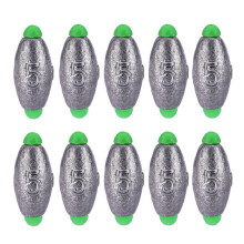 Juego de plomos de pesca, plomos de pesca con forma de huevo extraíbles, plomo de pesca Drop Shot con núcleo de plástico interior, peso de forma