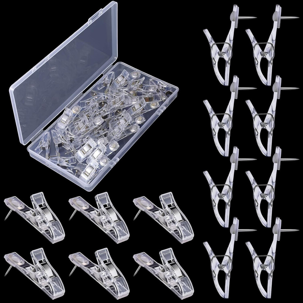 Fashionable Nail Art Accessories, Clear Plastic Rotatable Mini Clip Tag Holders for Quick Building Nail Extensions, Polygel nail forms Clamps, Transpa