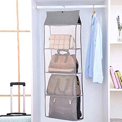 Αποθήκευση τσάντας Chic Closet, ενισχυμένα ράφια από πλέγμα, αναπνεύσιμος οργανωτής, 2