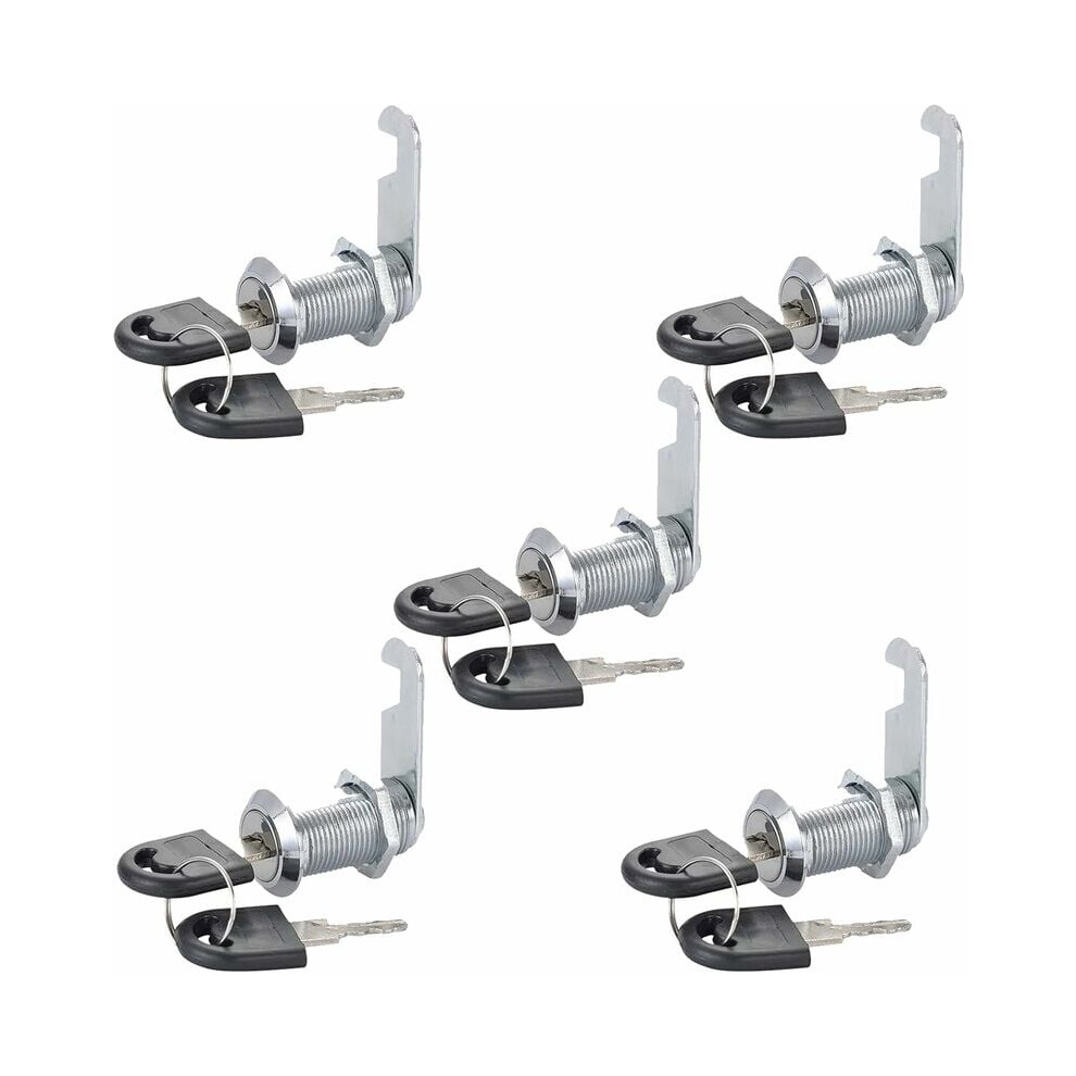 Durable Metal Cam Locks, Zinc Alloy Polished Surface Secure File Cabinet Locks, Essential For Furniture Security, Keyed Alike For Convenient Access (5 9454554469751
