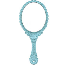 Espejo de mano vintage, ideal para uso personal o para regalar, espejo de viaje portátil, espejo de maquillaje retro decorativo con superficie en