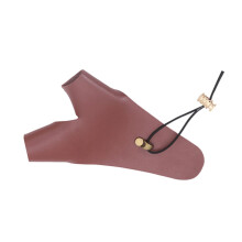 2 Fingers Bracer Adjustable Bow Shooting Hand Protector Traditional Brown Guard Arrow Accessory