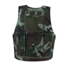 Colete Tático Infantil com Sistema Molle de Liberação Rápida, Tecido Premium, Ideal para Aventuras ao Ar Livre, Tamanho Ajustável, Camuflagem na