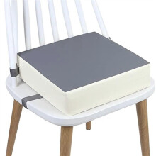 Office Chair Cushion Kids Chair Booster Seat Toddler Adjustable Cushion Two Strap Dining Booster Seat Pad Gray