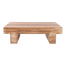 Houten opstapje, draagbaar houten opstapje voor naast het bed, keukenopstapje met stevige houten constructie, antislip opstapje voor badkamer en