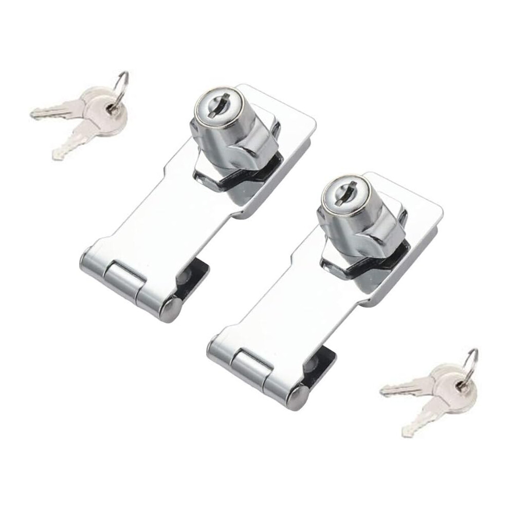 Twist Knob, Keyed Alike Hasp Locks, High Quality Zinc Alloy Ensuring Long-Term Use, Easy Installation With Concealed Screws, 2 Packs Ideal For Cabinet 9454554474731