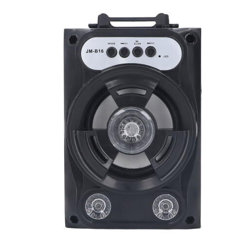 Enceinte Bluetooth haute performance avec commandes multifonctions pratiques et support inclinable réglable, format compact noir, idéale pour la 2