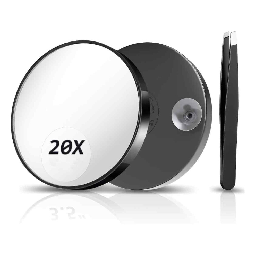 Portable Travel Mirror with Durable Design, Compact Mirror Set for Makeup and Shaving, Adjustable Magnification Magnifying Makeup Mirror with Suction