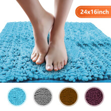 Schnelltrocknender Badezimmerteppich, luxuriös weicher, flauschiger Mikrofaser-Badeteppich für optimale Saugfähigkeit und Rutschfestigkeit, ideal