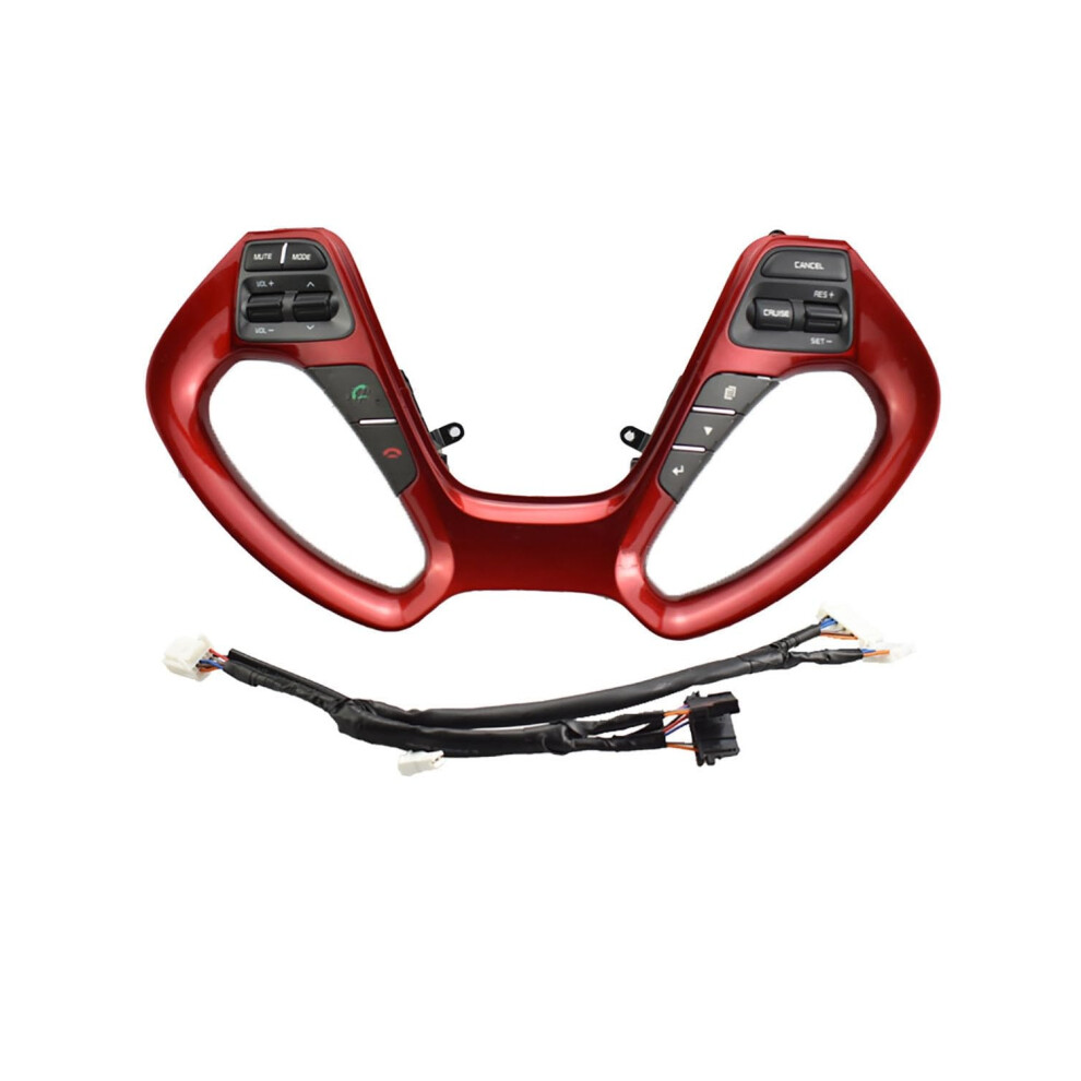 Bluetooth Steering Wheel Control With Cruise And Media Buttons, For Kia K3 K3s Red 9001264330453