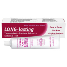 2 Packs Soft Denture Adhesive, 28G Thermoplastic Adhesive Cream for Dentures, Secure Hold