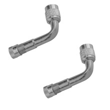 Adaptador para inflado de neumáticos, adaptador de latón con válvulas internas dobles y anillo de sellado de goma, admite fondo giratorio libre y