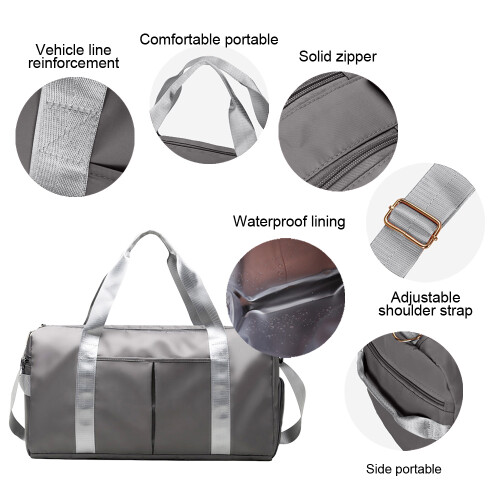 Τσάντα Duffle, τσάντα διανυκτέρευσης με τσάντα ταξιδιού κατάλληλη για αεροπλάνο, 2