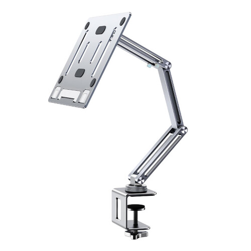 Book Stand for Reading Adjustable Angle Hands  Holder Silver02 for Projector and Online Learning