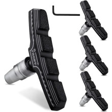 Eficiencia sin esfuerzo: Pastillas de freno para bicicleta de fácil instalación, diseño resistente al desgaste, curvadas para un agarre óptimo,