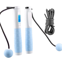 Cuerda para saltar de fitness con contador, herramienta de entrenamiento para hombres, mujeres y niños: mangos ergonómicos antideslizantes,