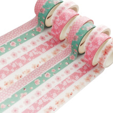 Set di nastri Washi con motivo floreale, design carino e moderno, materiale di alta qualità, multiuso per lavori creativi, scrapbooking e confezioni