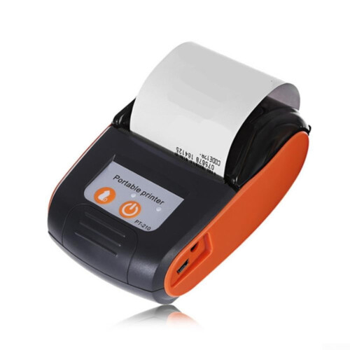 Light thermal bonding printer, 58 mm, seamless integration with Android and iOS for efficient printing (Orange)
