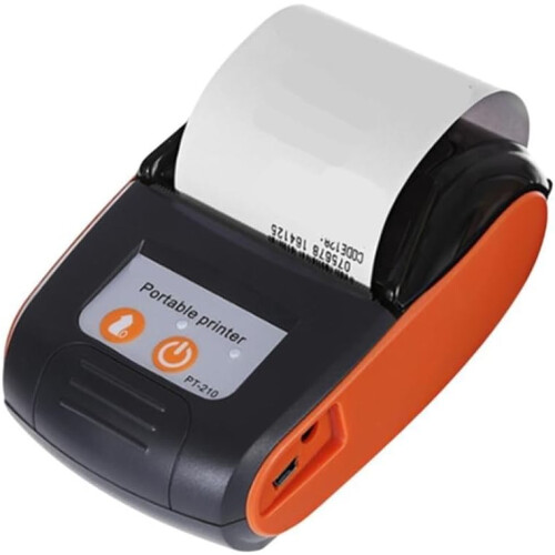 Light thermal bonding printer, 58 mm, seamless integration with Android and iOS for efficient printing (Orange) 1