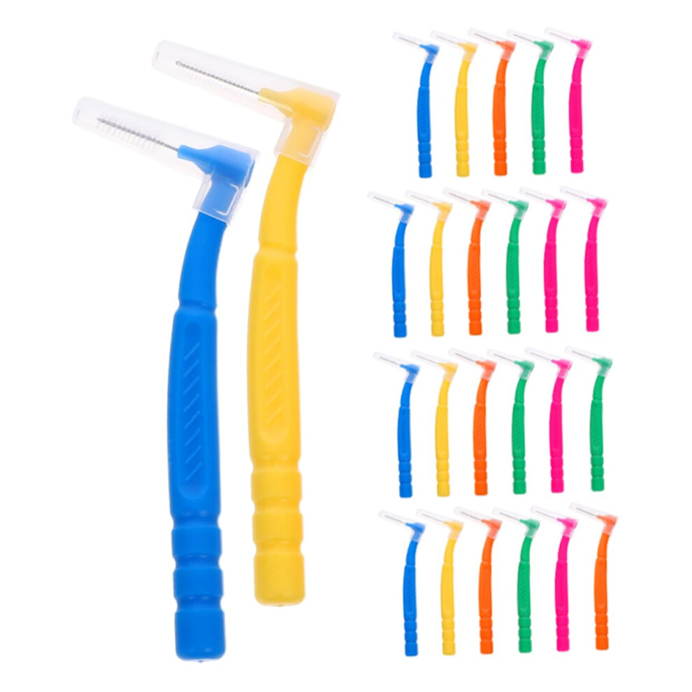 Interdental Brush Small Dental Floss Shaped Manual Toothbrush 30 Pieces