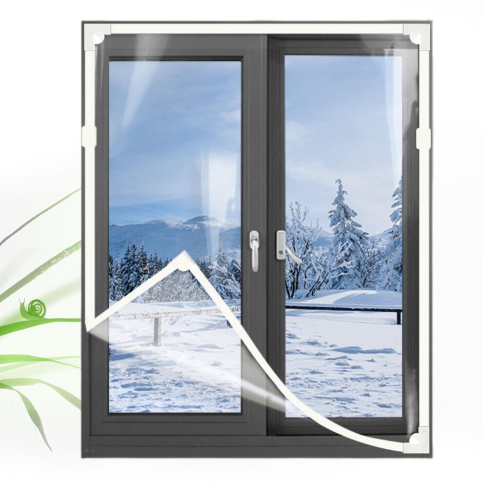 Magnetic Window Insulation Kit Heavy Duty Film With Full Frame Magnetic Strip Transparent Window Coverings 60X140cm 9001264332068
