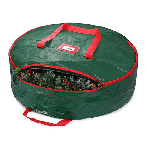Saco para guardar guirlandas decorativas de 76 cm (30 polegadas), com material resistente a rasgos, proteção contra pragas para cuidados durante