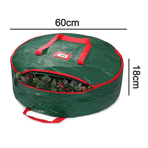 Saco para guardar guirlandas decorativas de 76 cm (30 polegadas), com material resistente a rasgos, proteção contra pragas para cuidados durante 1