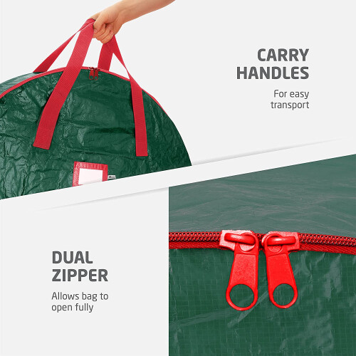 Saco para guardar guirlandas decorativas de 76 cm (30 polegadas), com material resistente a rasgos, proteção contra pragas para cuidados durante 2
