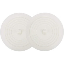 Bouchon d'évier en silicone, lot de 2, diamètre 15 cm, compatible avec baignoire, buanderie et lave-vaisselle, facile à nettoyer.